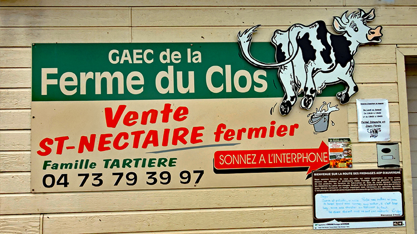 LA FERME DU CLOS FROMAGE DE SAINT NECTAIRE  CHABANNE